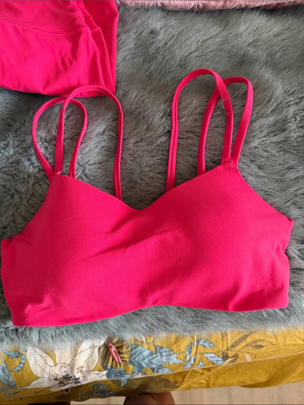 Women's Nike Hot Pink Strappy Bralette - Stretch Comfort